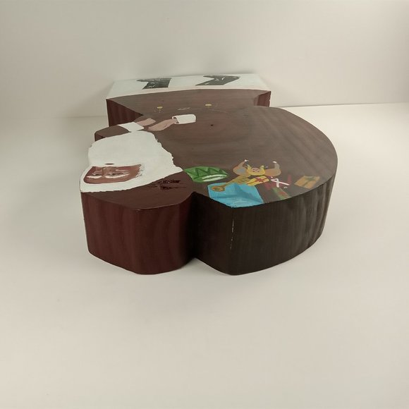 Hand-Crafted Wooden Painted Santa Claus St. Nick Standing Christmas Decoration - Picture 5 of 7